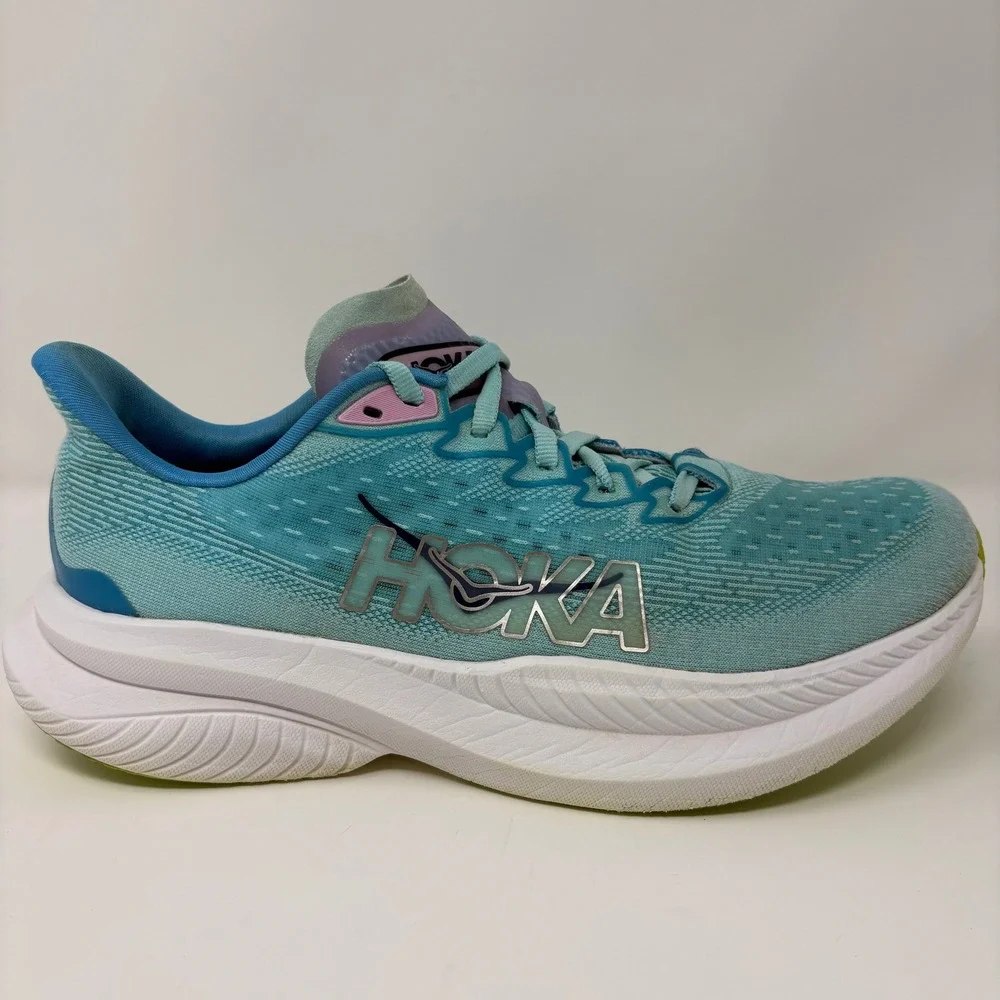 Hoka Mach 6 Size 8 Women's Blue White Athletic Running Shoes 1147810 CSSW